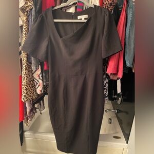 NEW Dress the Population 'Ruth' Bodycon Midi Dress in Black- Size L